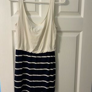 Mimi Chica Navy and White Striped Dress